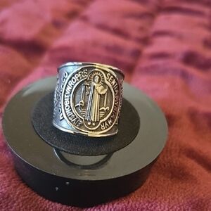 Silver Saint Benedict Ring